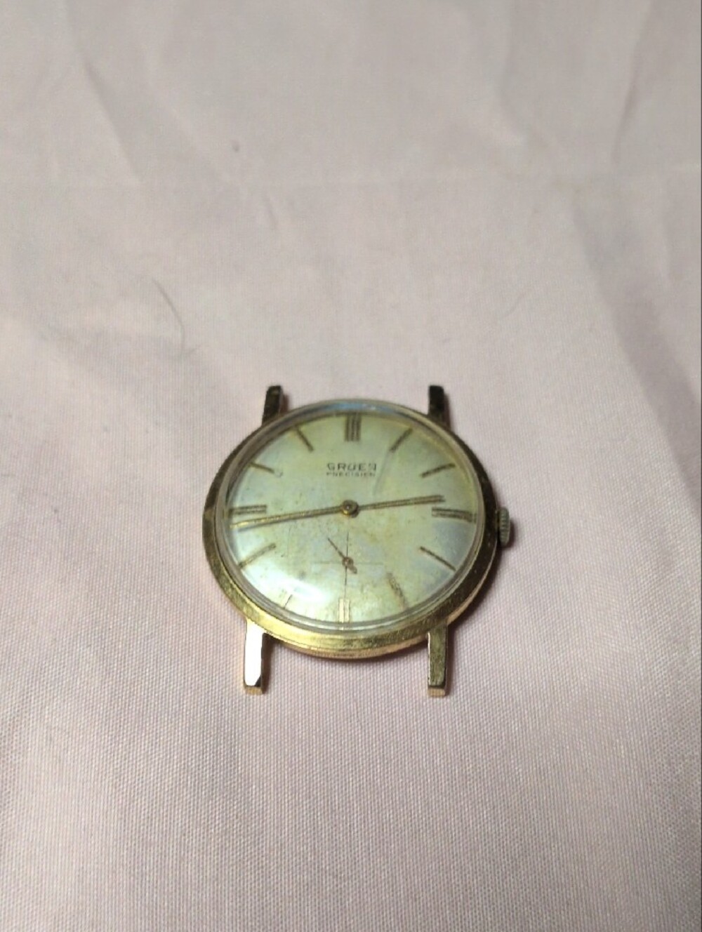 Gruen Precision Vintage Gold Tone Men's Watch Face - Gold - Picture 2 of 8